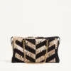 Valentino Garavani Panthea Python- und Wildleder-Umhängetasche mit Chevron-Motiv Valentino Garavani Panthea Python- und Wildleder-Umhängetasche mit Chevron-Motiv