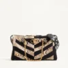 Valentino Garavani Panthea Python- und Wildleder-Umhängetasche mit Chevron-Motiv Valentino Garavani Panthea Python- und Wildleder-Umhängetasche mit Chevron-Motiv