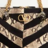 Valentino Garavani Panthea Python- und Wildleder-Umhängetasche mit Chevron-Motiv Valentino Garavani Panthea Python- und Wildleder-Umhängetasche mit Chevron-Motiv