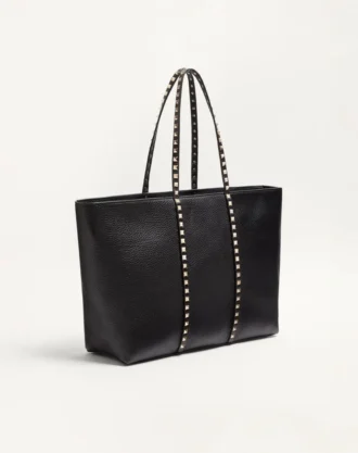 Valentino Garavani Rockstud Shopping Bag aus genarbtem Kalbsleder