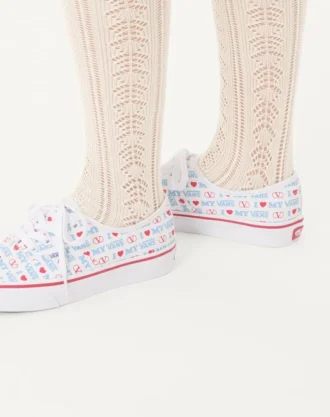 Valentino Garavani und Vans Low-Top-Sneaker aus Stoff mit Valentino Vans Love-Print Valentino Garavani und Vans Low-Top-Sneaker aus Stoff mit Valentino Vans Love-Print