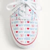 Valentino Garavani und Vans Low-Top-Sneaker aus Stoff mit Valentino Vans Love-Print Valentino Garavani und Vans Low-Top-Sneaker aus Stoff mit Valentino Vans Love-Print