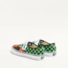 Valentino Garavani und Vans Low-Top-Stoff-Sneaker mit VLogo-Schachbrettmuster und tropischem Blattmuster Valentino Garavani und Vans Low-Top-Stoff-Sneaker mit VLogo-Schachbrettmuster und tropischem Blattmuster