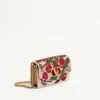 Valentino Garavani Vain bestickte Schulter-Clutch mit Cherryfic-Muster Valentino Garavani Vain bestickte Schulter-Clutch mit Cherryfic-Muster