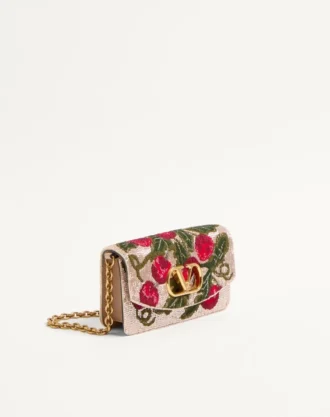 Valentino Garavani Vain bestickte Schulter-Clutch mit Cherryfic-Muster