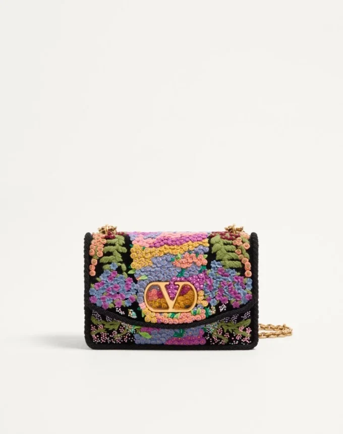 Valentino Garavani Vain bestickte Umhängetasche Valentino Garavani Vain bestickte Umhängetasche