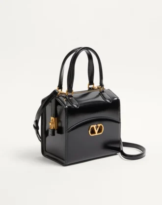 Valentino Garavani Vain-Case Bowlingtasche aus glänzendem Kalbsleder