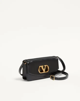 Valentino Garavani Vain Clutch aus glänzendem Kalbsleder