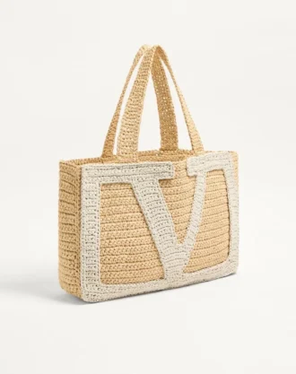 Valentino Garavani Viva Superstar Große Einkaufstasche aus Raffia