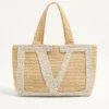 Valentino Garavani Viva Superstar Große Einkaufstasche aus Raffia Valentino Garavani Viva Superstar Große Einkaufstasche aus Raffia