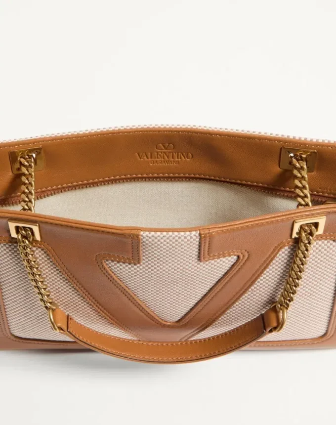 Valentino Garavani Viva Superstar Kleine Canvas-Einkaufstasche Valentino Garavani Viva Superstar Kleine Canvas-Einkaufstasche