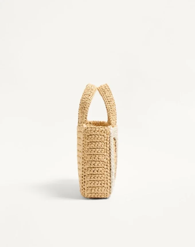 Valentino Garavani Viva Superstar Kleine Einkaufstasche aus Raffia