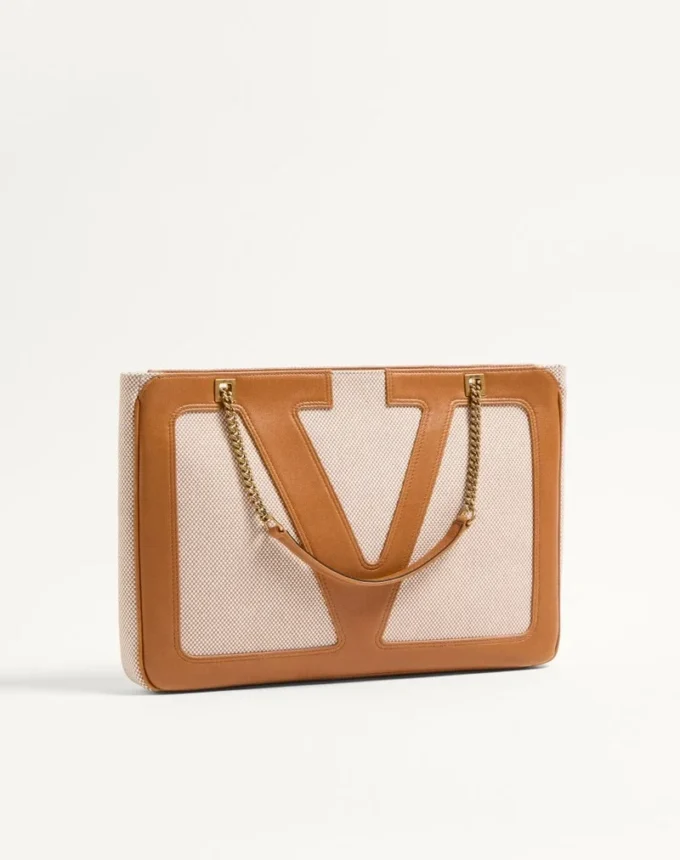 Valentino Garavani Viva Superstar Medium Canvas Shopping Bag Valentino Garavani Viva Superstar Medium Canvas Shopping Bag