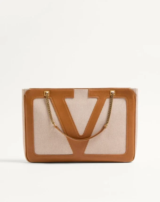 Valentino Garavani Viva Superstar Medium Canvas Shopping Bag Valentino Garavani Viva Superstar Medium Canvas Shopping Bag