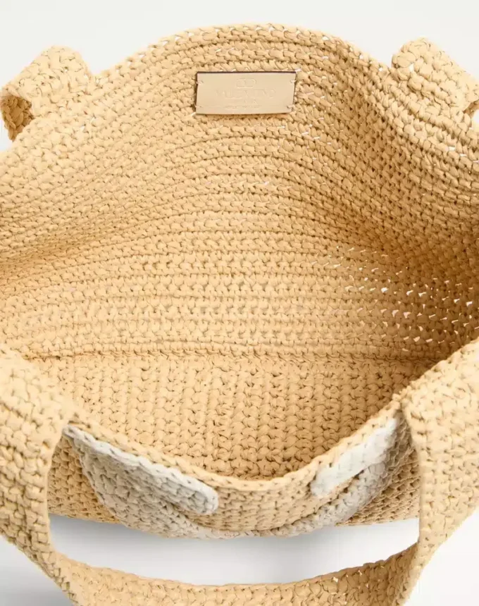 Valentino Garavani Viva Superstar Medium Shopping Bag aus Raffia Valentino Garavani Viva Superstar Medium Shopping Bag aus Raffia
