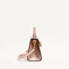 Valentino Garavani Vsling Mini-Handtasche aus laminiertem genarbtem Kalbsleder mit Juwelenlogo Valentino Garavani Vsling Mini-Handtasche aus laminiertem genarbtem Kalbsleder mit Juwelenlogo