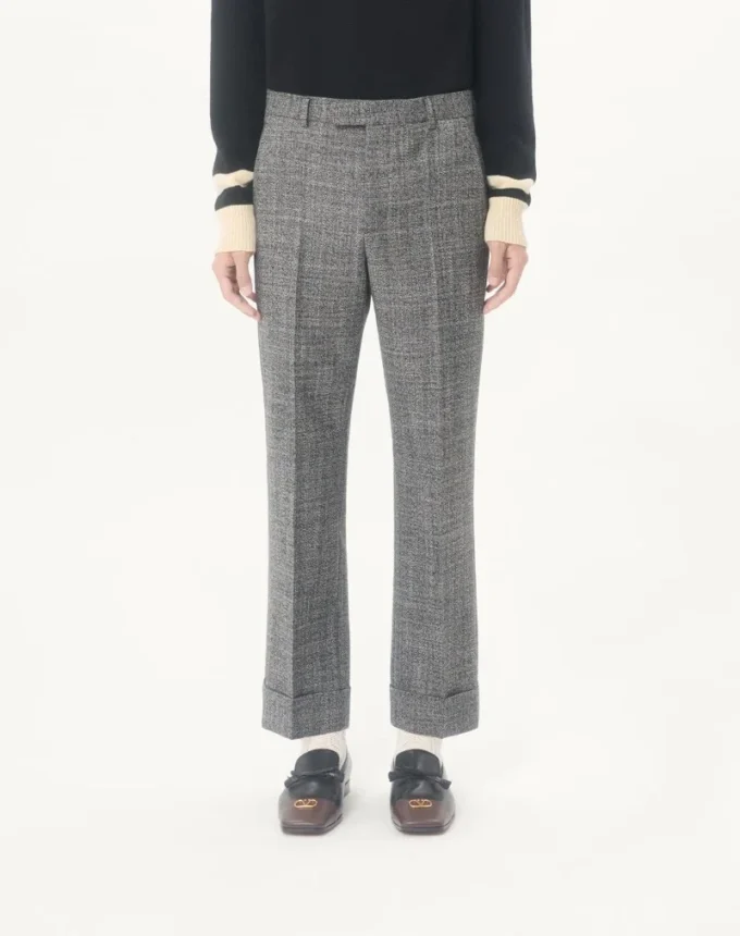 Valentino Mouliné-Wollhose mit Manschetten Valentino Mouliné-Wollhose mit Manschetten