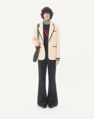 Valentino Rollkragenpullover aus Wolle mit Vlogo-Patch