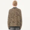 Valentino Wollcardigan mit Fauve Eclat Animal Print Jacquard Valentino Wollcardigan mit Fauve Eclat Animal Print Jacquard
