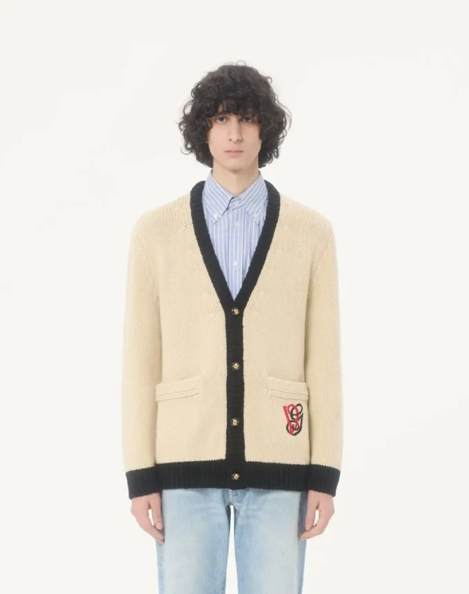 Valentino Wollcardigan mit gesticktem VG Valentino Wollcardigan mit gesticktem VG