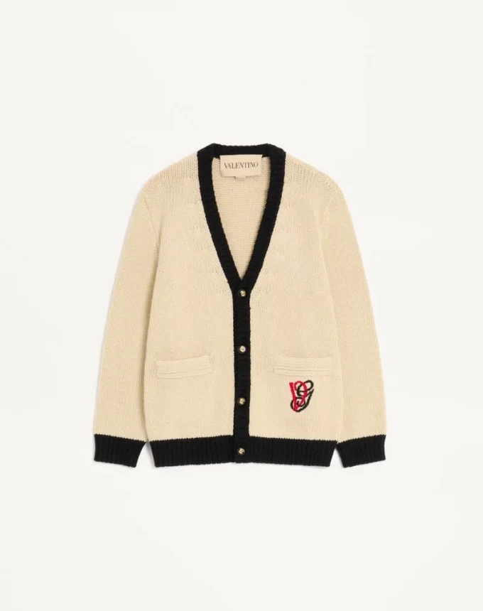 Valentino Wollcardigan mit gesticktem VG Valentino Wollcardigan mit gesticktem VG
