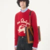 Valentino Wollpullover mit Chez Valentino & Panther-Stickerei Valentino Wollpullover mit Chez Valentino & Panther-Stickerei