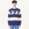 Valentino Wollpullover mit Jacquard-Panthermuster Valentino Wollpullover mit Jacquard-Panthermuster