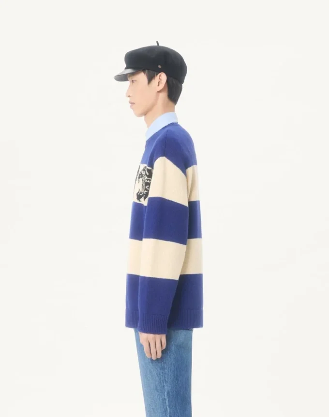 Valentino Wollpullover mit Jacquard-Panthermuster Valentino Wollpullover mit Jacquard-Panthermuster