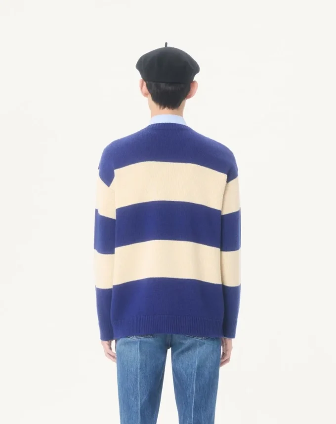 Valentino Wollpullover mit Jacquard-Panthermuster Valentino Wollpullover mit Jacquard-Panthermuster