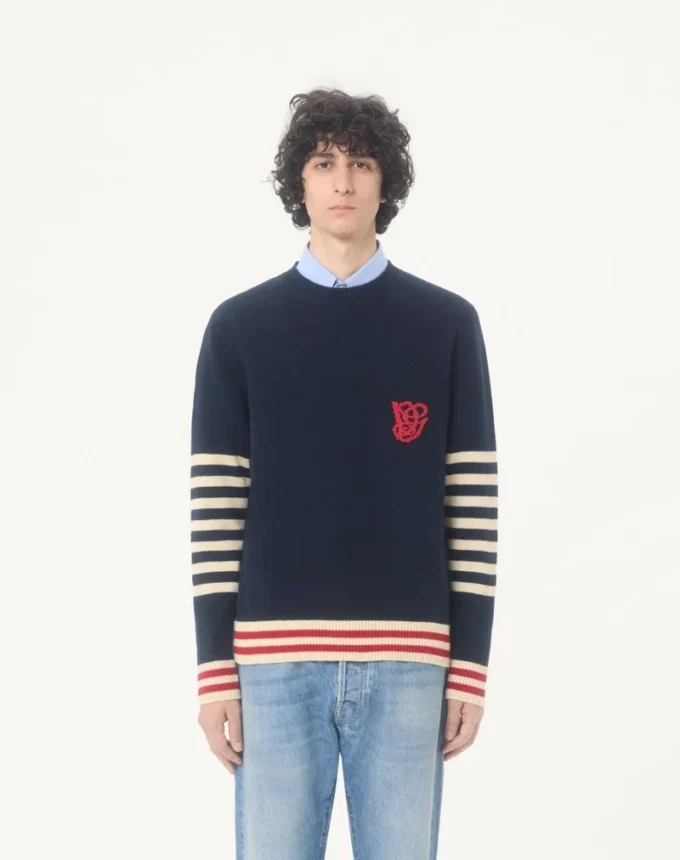 Valentino Wollpullover mit VG-Stickerei Valentino Wollpullover mit VG-Stickerei