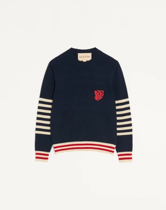 Valentino Wollpullover mit VG-Stickerei Valentino Wollpullover mit VG-Stickerei