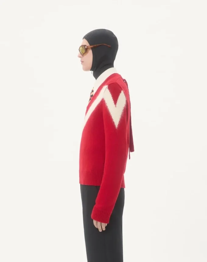 Valentino Wollpullover mit VLogo-Schleife auf der Rückseite Valentino Wollpullover mit VLogo-Schleife auf der Rückseite