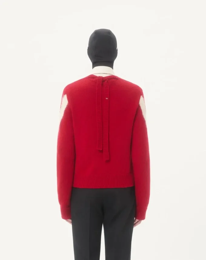 Valentino Wollpullover mit VLogo-Schleife auf der Rückseite Valentino Wollpullover mit VLogo-Schleife auf der Rückseite