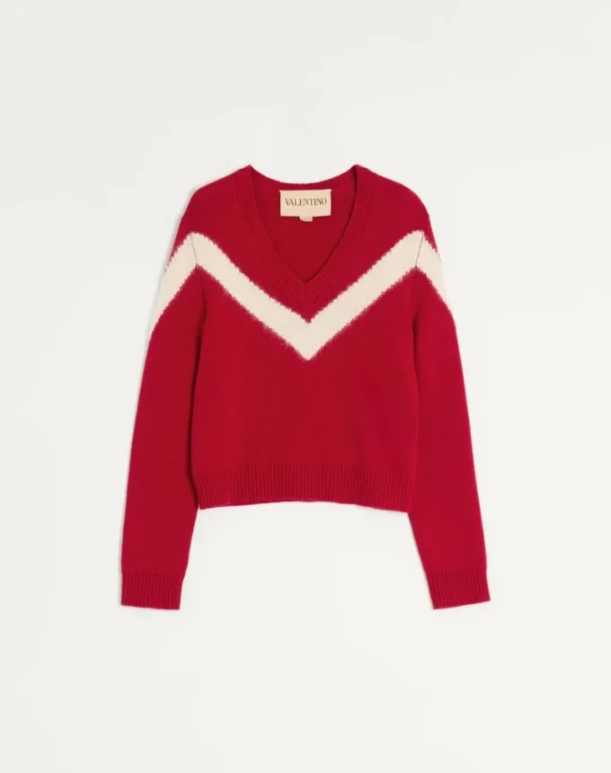 Valentino Wollpullover mit VLogo-Schleife auf der Rückseite Valentino Wollpullover mit VLogo-Schleife auf der Rückseite