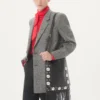 Valentino Zweireihige Jacke aus Natté Boutonné-Wolle Valentino Zweireihige Jacke aus Natté Boutonné-Wolle