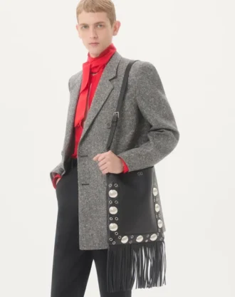 Valentino Zweireihige Jacke aus Natté Boutonné-Wolle
