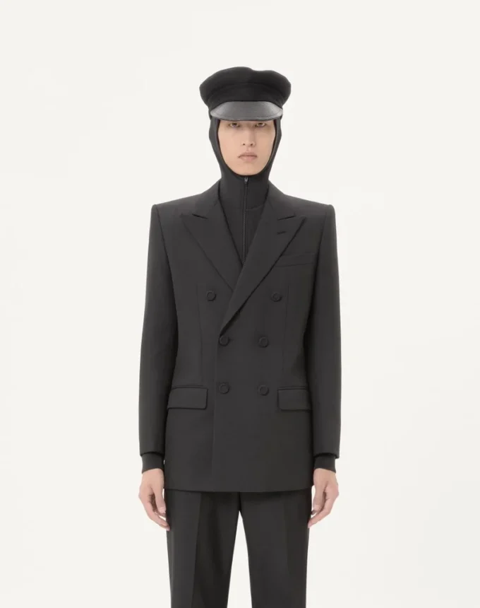 Valentino Zweireihige Jacke aus Wollgabardine Valentino Zweireihige Jacke aus Wollgabardine