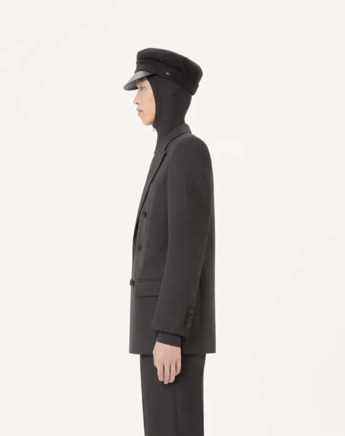 Valentino Zweireihige Jacke aus Wollgabardine Valentino Zweireihige Jacke aus Wollgabardine