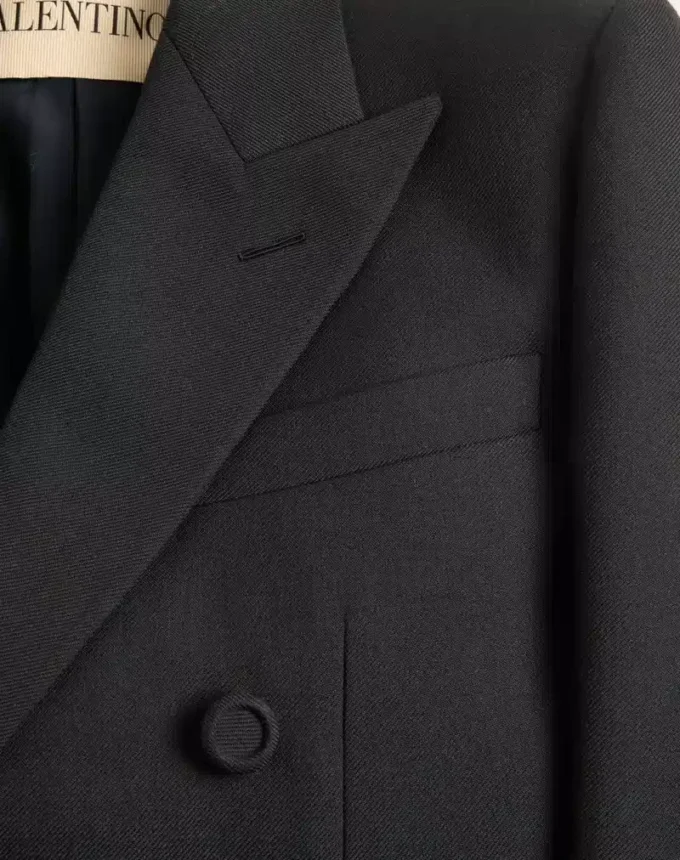 Valentino Zweireihige Jacke aus Wollgabardine Valentino Zweireihige Jacke aus Wollgabardine