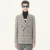 Valentino Zweireihige Wolljacke mit Karomuster Valentino Zweireihige Wolljacke mit Karomuster
