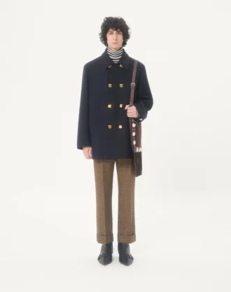 Valentino Zweireihiger Mantel aus Wollfilz Valentino Zweireihiger Mantel aus Wollfilz