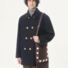 Valentino Zweireihiger Mantel aus Wollfilz Valentino Zweireihiger Mantel aus Wollfilz