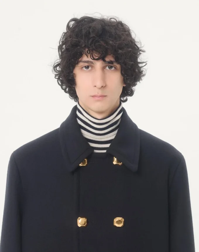 Valentino Zweireihiger Mantel aus Wollfilz Valentino Zweireihiger Mantel aus Wollfilz