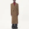 Valentino Zweireihiger Wollmantel mit Glencheck-Muster Valentino Zweireihiger Wollmantel mit Glencheck-Muster
