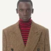 Valentino Zweireihiger Wollmantel mit Glencheck-Muster Valentino Zweireihiger Wollmantel mit Glencheck-Muster