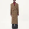 Valentino Zweireihiger Wollmantel mit Glencheck-Muster Valentino Zweireihiger Wollmantel mit Glencheck-Muster