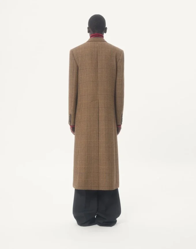 Valentino Zweireihiger Wollmantel mit Glencheck-Muster Valentino Zweireihiger Wollmantel mit Glencheck-Muster