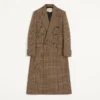Valentino Zweireihiger Wollmantel mit Glencheck-Muster Valentino Zweireihiger Wollmantel mit Glencheck-Muster
