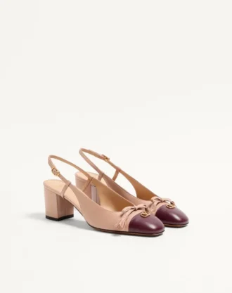 Valet Du Roi Pumps aus Ziegenleder mit Fersenriemen 60 mm