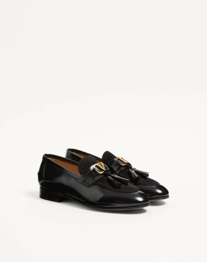Vaniteux Loafer aus Kalbsleder und Spaltleder